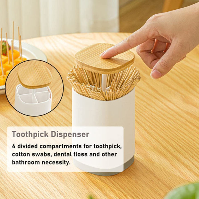 Lecluse Automatic Pop Up Toothpick Box Holder Plastic Toothpick Dispenser Dental
