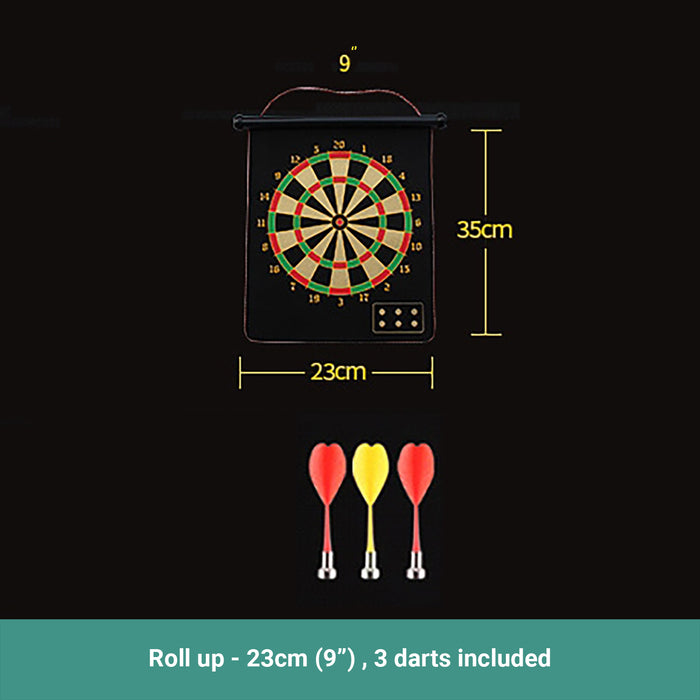 Permafit  Dart Board Double Sides Professional Competition Set Rollup Magnetic