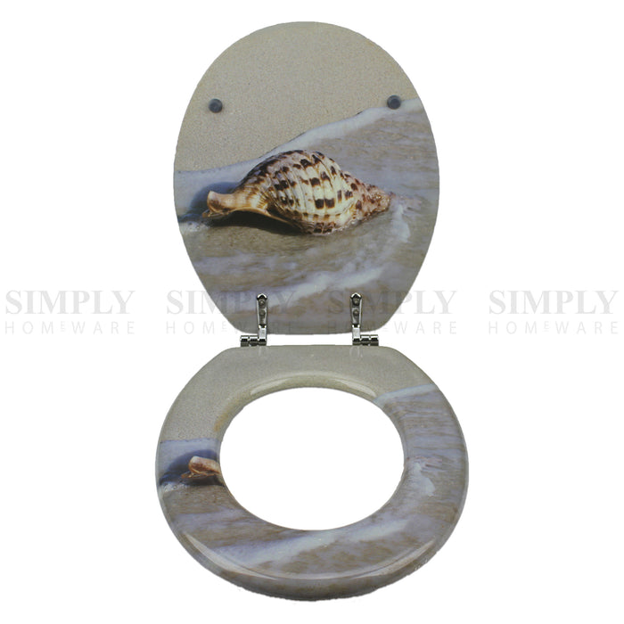 Toilet Seat and Cover Lid Designer Hard Bathroom Covers WC Bath Seat Lids - Simply Homeware