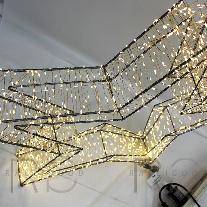 Christmas Star Light 75cm LED Lights Bright Decoration Indoor Warm White Metal