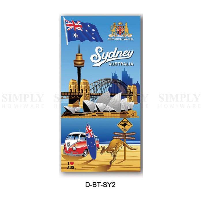 Australian Souvenirs Beach Towels Bath Microfibre Flag Sydney Bulk Aussie Gift - Simply Homeware