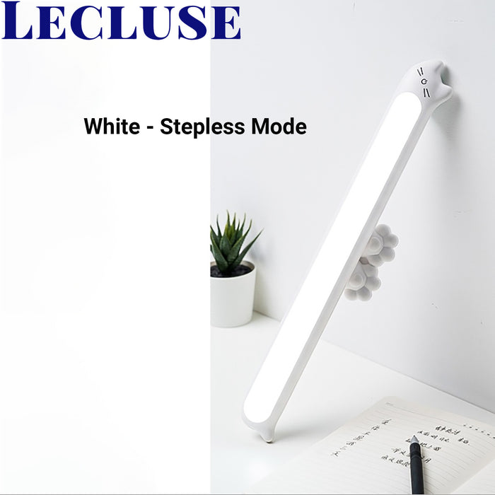 Lecluse LED Desk Lamp USB Rechargeable Learning Light Eye Protection Cabinet