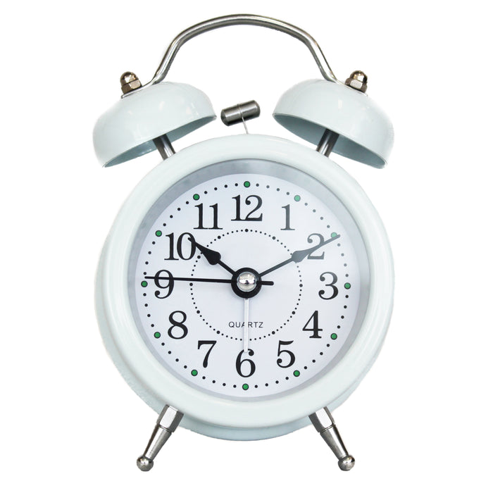 Twin Bell Alarm Clock Vintage Retro Loud Clocks Battery Bedside Desk Analogue